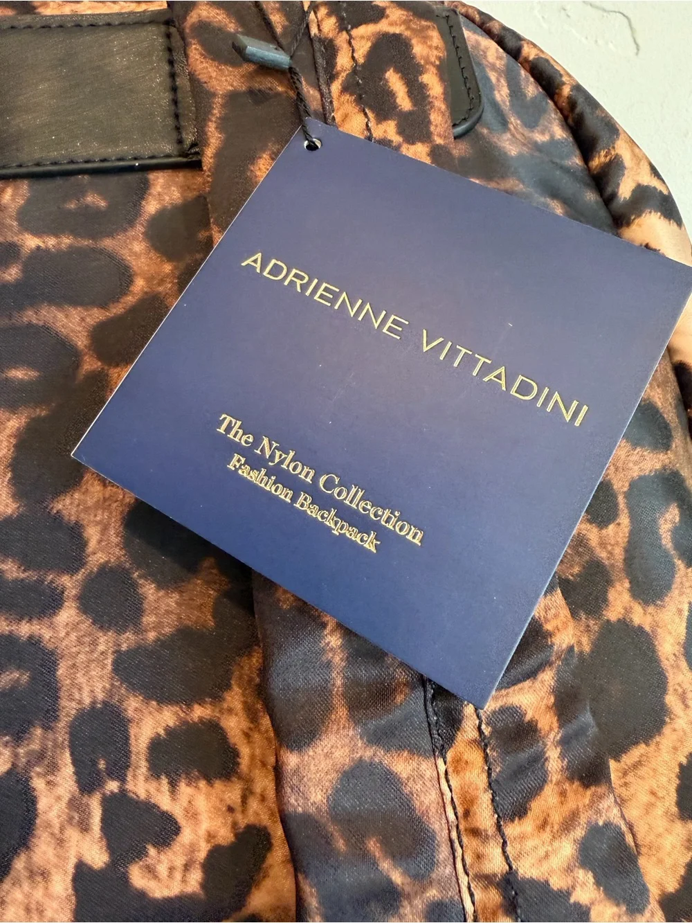 ADRIENNE VITTADINI Leopard Print Fashion Nylon Backpack